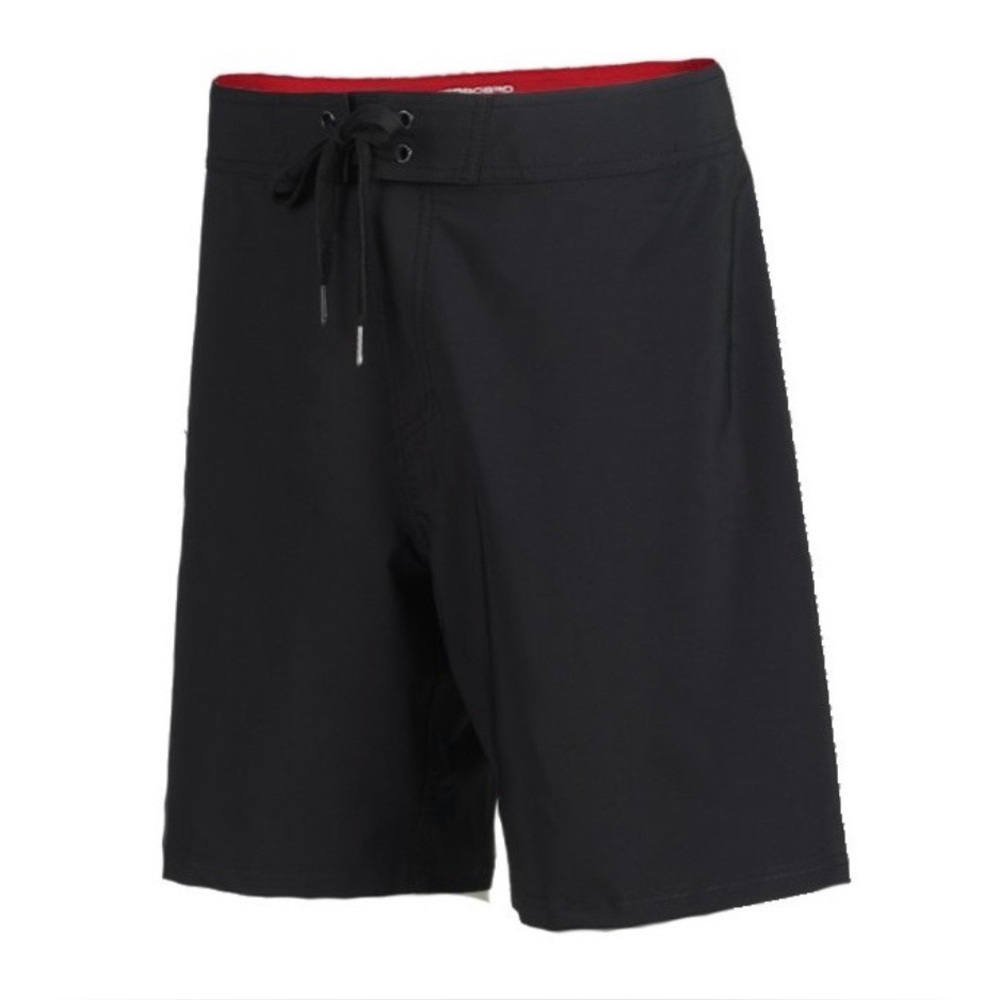 Tenore men’s board short Black Swim Shorts with Red drawstring Sz 30